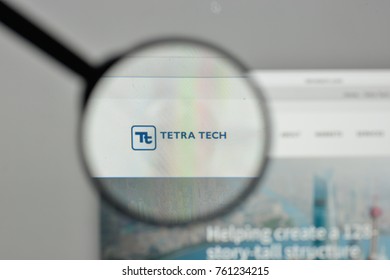 Milan, Italy - November 1, 2017: Tetra Tech Logo On The Website Homepage.