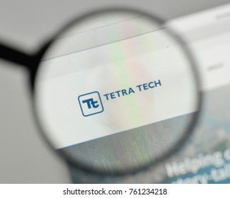 Milan, Italy - November 1, 2017: Tetra Tech Logo On The Website Homepage.