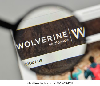 Milan, Italy - November 1, 2017: Wolverine World Wide Logo On The Website Homepage.