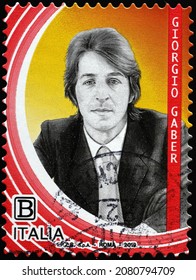 Milan, Italy - November 10, 2021: Giorgio Gaber On Italian Postage Stamp