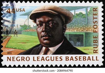 Milan, Italy - November 10, 2021: Rube Foster On American Postage Stamp