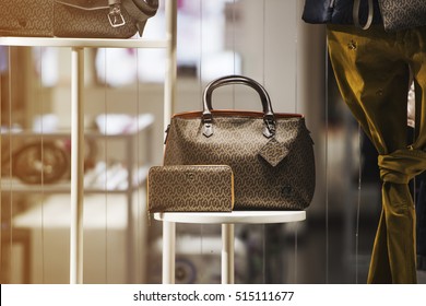 Milan, Italy - November 10,2016 - Luxury Bag In A Fashion Store In Milan, Italy.