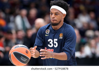 Milan, Italy, November 2016: Dixon Bobby During The Warm Up Before The Match Between EA7 Emporio Armani Milan Vs Fenerbahce Istanbul - EuroLeague 2017, Milan Mediolanum Forum 24/11/2016