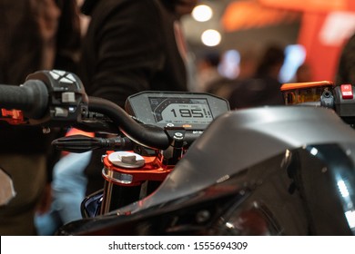 Milan Italy - November 2019: Eicma Ktm Duke 390