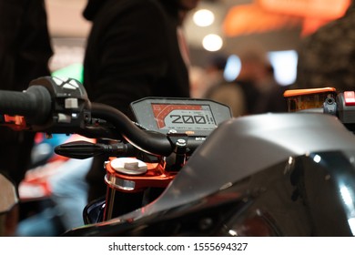 Milan Italy - November 2019: Eicma Ktm Duke 390