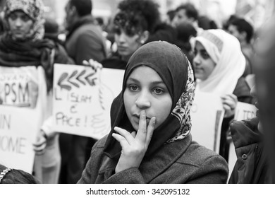 MILAN, ITALY - NOVEMBER 21: The Muslim Community Demonstrates Against Every Kind Of Terrorism In The Name Of Islamic Religion On NOVEMBER 21, 2015 In Milan.