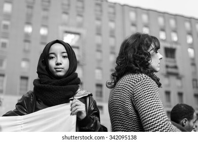 MILAN, ITALY - NOVEMBER 21: The Muslim Community Demonstrates Against Every Kind Of Terrorism In The Name Of Islamic Religion On NOVEMBER 21, 2015 In Milan.