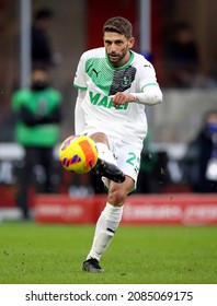 MILAN, ITALY - NOVEMBER 28, 2021:
Domenico Berardi In Action 
During The Serie A 2021-2022 MILAN V SASSUOLO At San Siro Stadium. 