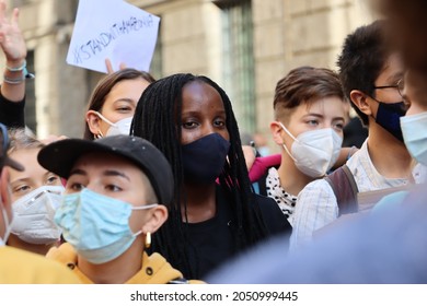 Milan - Italy - October 1, 2021. Young Climate Activist Vanessa Nakate In Milan During The Pre-Cop26 Summit. 