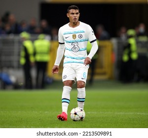 MILAN, ITALY - OCTOBER 11, 2022: 
Thiago Silva In Action
During The UEFA Champions League 2022-2023 
AC MILAN V CHELSEA FC At San Siro Stadium.
