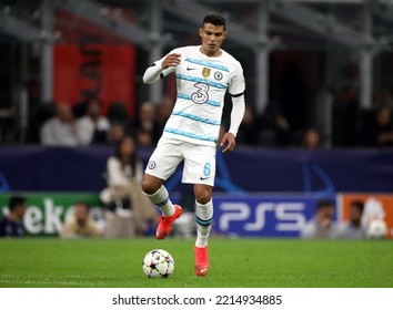 MILAN, ITALY - OCTOBER 11, 2022: 
Thiago Silva In Action
During The UEFA Champions League 2022-2023 
AC MILAN V CHELSEA FC At San Siro Stadium.
