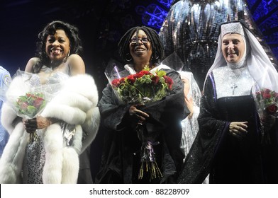 MILAN, ITALY - OCTOBER, 27: Whoopi Goldberg and Loretta Grace during the first release of the show 'SISTER ACT' in Italy on October, 27 2011 in Milan, Italy