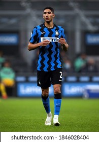 Milan, ITALY - October 31, 2020: 
Achraf Hakimi Looks On During The Serie A 2020/2021 INTER V PARMA At San Siro Stadium. 