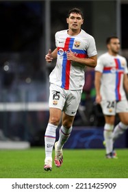 MILAN, ITALY - October 4, 2022: 
Andreas Christensen In Action
During The UEFA Champions League 2022-2023 FC Internazionale V FC Barcelona At San Siro Stadium.
