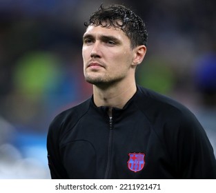 MILAN, ITALY - October 4, 2022: 
Andreas Christensen Of FC Barcelona Looks On Prior To The UEFA Champions League 2022-2023 FC Internazionale V FC Barcelona At San Siro Stadium.
