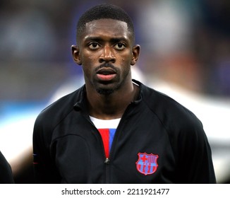 MILAN, ITALY - October 4, 2022: 
Ousmane Dembélé Of FC Barcelona Looks On Prior To The UEFA Champions League 2022-2023 FC Internazionale V FC Barcelona At San Siro Stadium.
