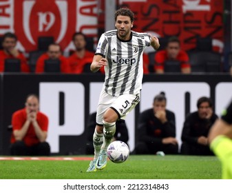 MILAN, ITALY - October 8, 2022:
Manuel Locatelli In Action
During The Serie A 2022-2023 MILAN V JUVENTUS At San Siro Stadium. 