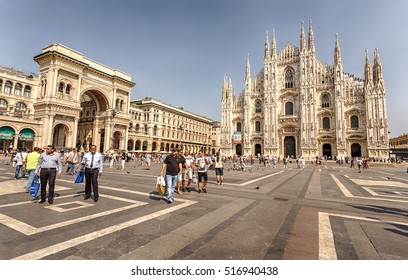 Cathedral Duomo Di Milano Vittorio Emanuele Stock Photo (edit Now 