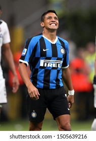 MILAN, ITALY - September 14, 2019: 
Alexis Sanchez reacts during the Serie A 2019/2020 INTER v UDINESE at San Siro Stadium. 