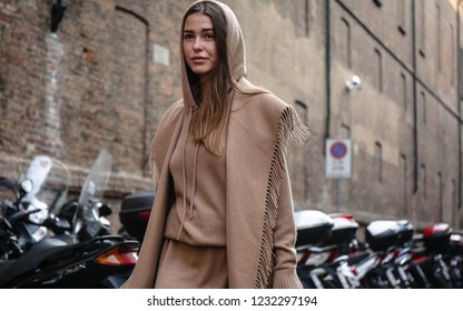 MILAN, Italy- September 20 2018: Sophia Roe On The Street During The Milan Fashion Week.