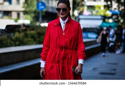 MILAN, Italy- September 20 2019: Olivia Palermo On The Street In Milan.