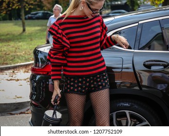 MILAN, Italy- September 22 2018: Chiara Ferragni On The Street During The Milan Fashion Week.