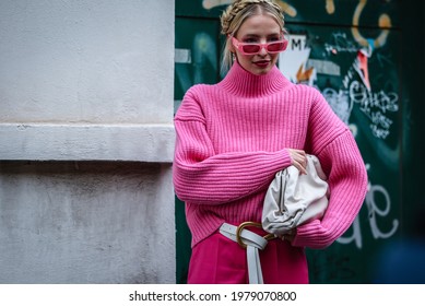 MILAN, Italy- September 22 2019: Leonie Hanne on the street in Milan.