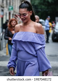 MILAN, Italy- September 22 2019: Ludovica Valli on the street in Milan.