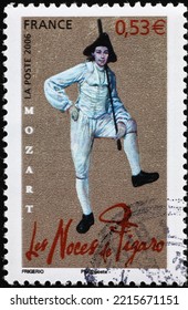 Milan, Italy - September 22, 2022: Opera 'Le Nozze Di Figaro' By Mozart On Postage Stamp