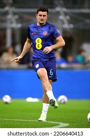 MILAN, ITALY - September 23, 2022: 
Harry Maguire Of England During Warm Up Before The UEFA Nations League ITALY V ENGLAND At San Siro Stadium. 