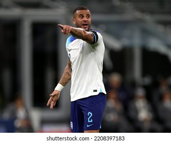 MILAN, ITALY - September 23, 2022: 
Kyle Walker Gestures
During The UEFA Nations League ITALY V ENGLAND At San Siro Stadium. 