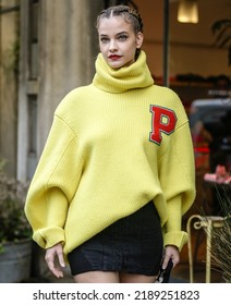 MILAN, Italy- September 25 2021: Barbara Palvin On The Street In Milan.