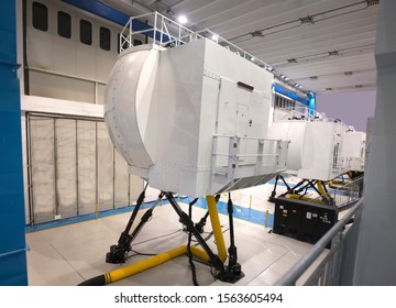 Milan, Italy - September 27 2019: Full Flight Simulators Are Essential For Modern Crew Training.