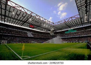 Milan, ITALY - September 3, 2022:
A General View Of The Inside Of The Stadium Prior To Kick Off Of The Serie A 2022-2023 MILAN V INTER At San Siro Stadium. 