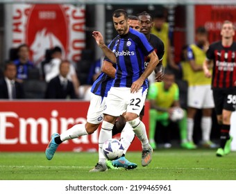 Milan, ITALY - September 3, 2022:
Henrikh Mkhitaryan In Action
During The Serie A 2022-2023 MILAN V INTER At San Siro Stadium. 