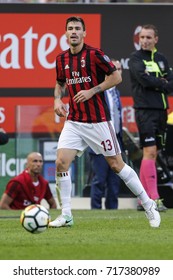 Milan, Italy, Stadium Giuseppe Meazza. September 17th, 2018. Campionato Italiano SerieA. Milan Vs Udinese 2-1. Alessio Romagnoli, Milan.