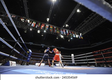 MILAN, ITALY-SEPTEMBER 04, 2009: Amateur Boxing Match, During The Amateur World Boxing Championship, In Milan.