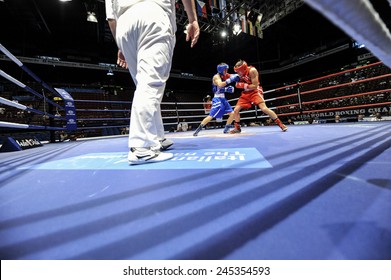 MILAN, ITALY-SEPTEMBER 04, 2009: Amateur Boxing Match, During The Amateur World Boxing Championship, In Milan.