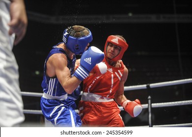 MILAN, ITALY-SEPTEMBER 04, 2009: Amateur Boxing Match, During The Amateur World Boxing Championship, In Milan.