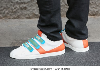 orange fendi shoes