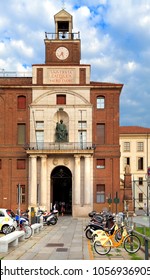 Milan, Lombardy / Italy - 2012/07/04: Milan Historic Quarter - Universita Cattolica Del Sacro Cuore Private Catholic University By The Piazza Sant'Ambrogio Square