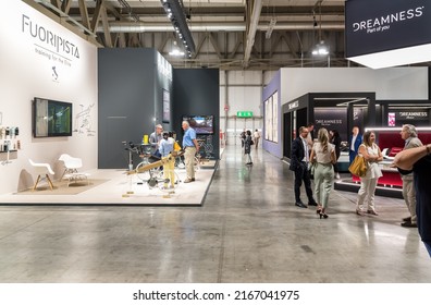 Milan, Lombardy, Italy - June 9, 2022: Furniture Expo (Salone Del Mobile), International Home Furnishing And Accessories Design Exhibition In Milan.