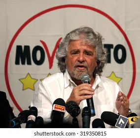 MILAN - MAY 13, 2014: Beppe Grillo, Italian Politician Leader Of 