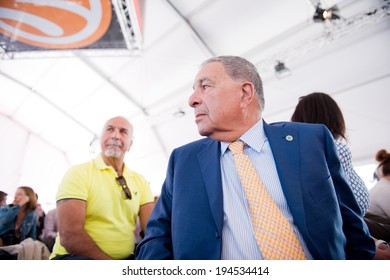 MILAN - MAY 15: Maccabi Electra Tel-Aviv's Chairman Shimon Mizrahi Attends The Opening Press Conference Of The Turkish Airlines Euroleague Final Four At Piazza Duomo On May 15, 2014.