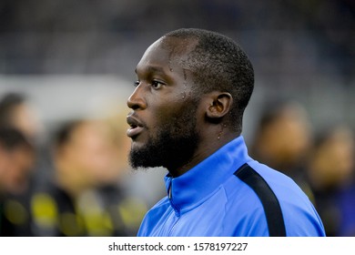 Milan - Oct 23, 2019: Romelu Lukaku 9 Portrait. FC Inter - Borussia Dortmund. Champions League. Stadio San Siro