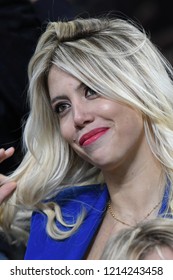 Milan, October 21, 2018: Wanda Nara During Football Match Serie A League 2019 Between INTER Vs MILAN At San Siro Stadium.