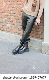 leather pants outfit for men