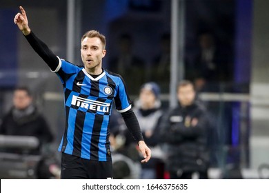 Milan, Stadium Meazza In San Siro. Coppa Italia 2019/20, Inter Vs Napoli 0-1. Christian Eriksen, Inter.