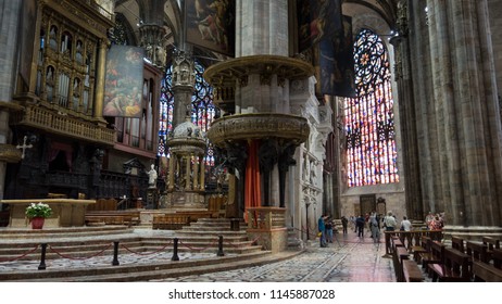 Milan/Italy - 09.02.2017: Milan Cathedral Interior