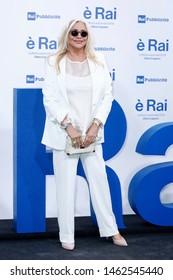 MILANO, ITALIA - JULY 9 : Mara Venier attends RAI's press conference of program schedules for the television season 2019/2020 on July 9, 2019 in Milan, Italy. 